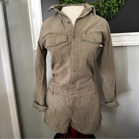 J Brand Avery Utility Romper Jumpsuit Shorts Onesie - XS - Picture 3 of 8